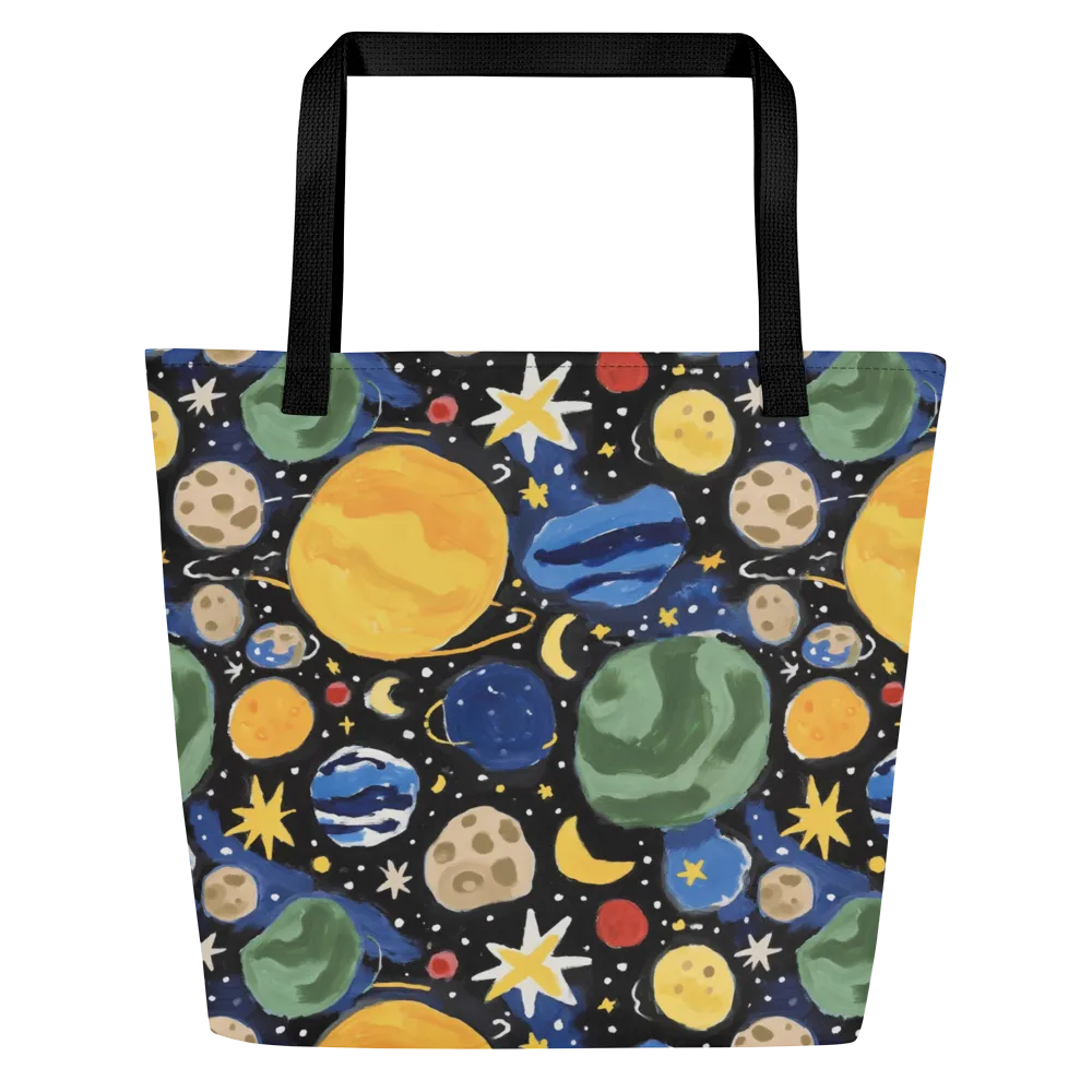 Starfield Picnic on Large Tote Bag W/ Pocket — Front