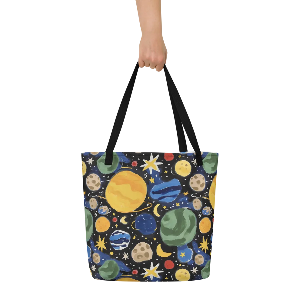Starfield Picnic on Large Tote Bag W/ Pocket — Front