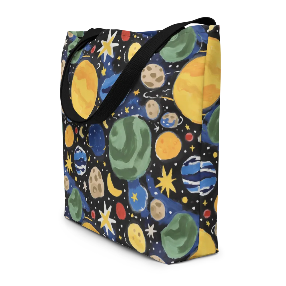 Starfield Picnic on Large Tote Bag W/ Pocket — Front