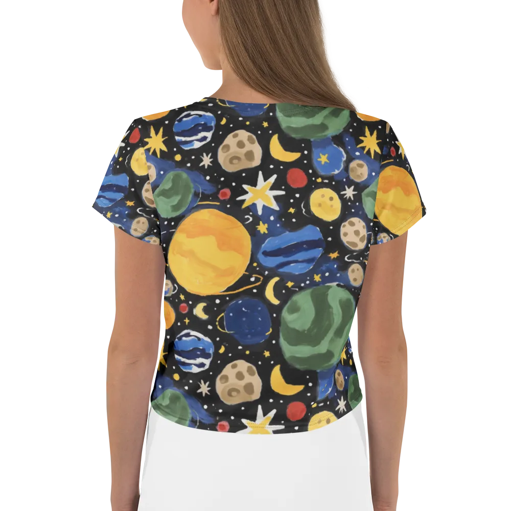Starfield Picnic on Crop Tee — Back