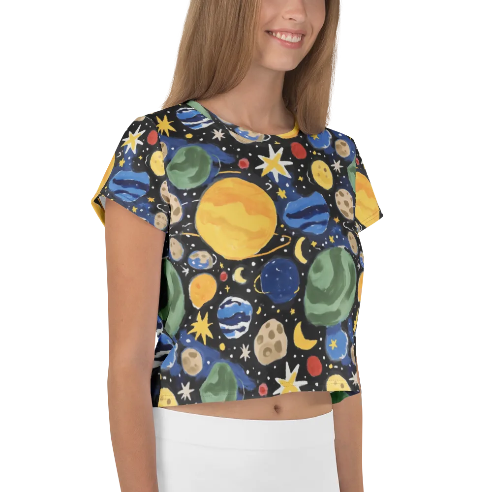 Starfield Picnic on Crop Tee — Right
