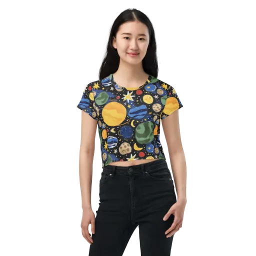 Starfield Picnic on a Crop Tee