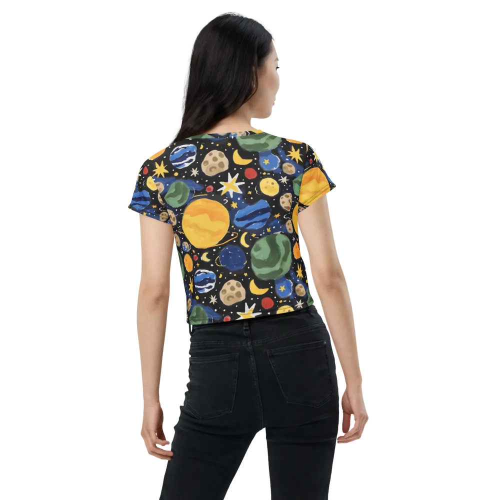 Starfield Picnic on Crop Tee — Back