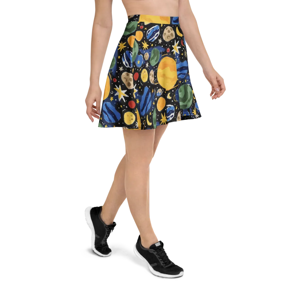 Starfield Picnic on Skater Skirt — Right