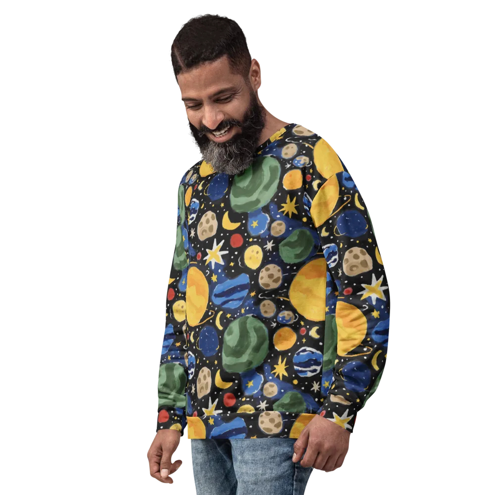 Starfield Picnic on Sweatshirt — Left Front