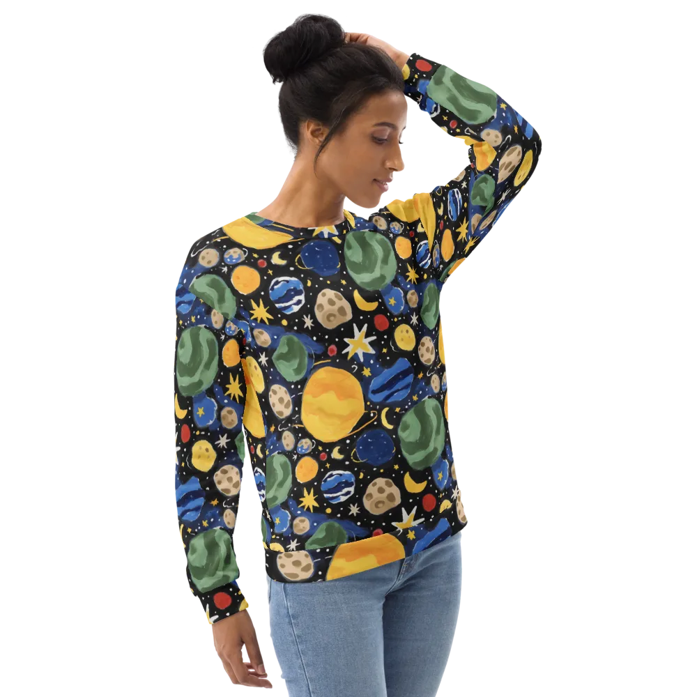 Starfield Picnic on Sweatshirt — Right Front