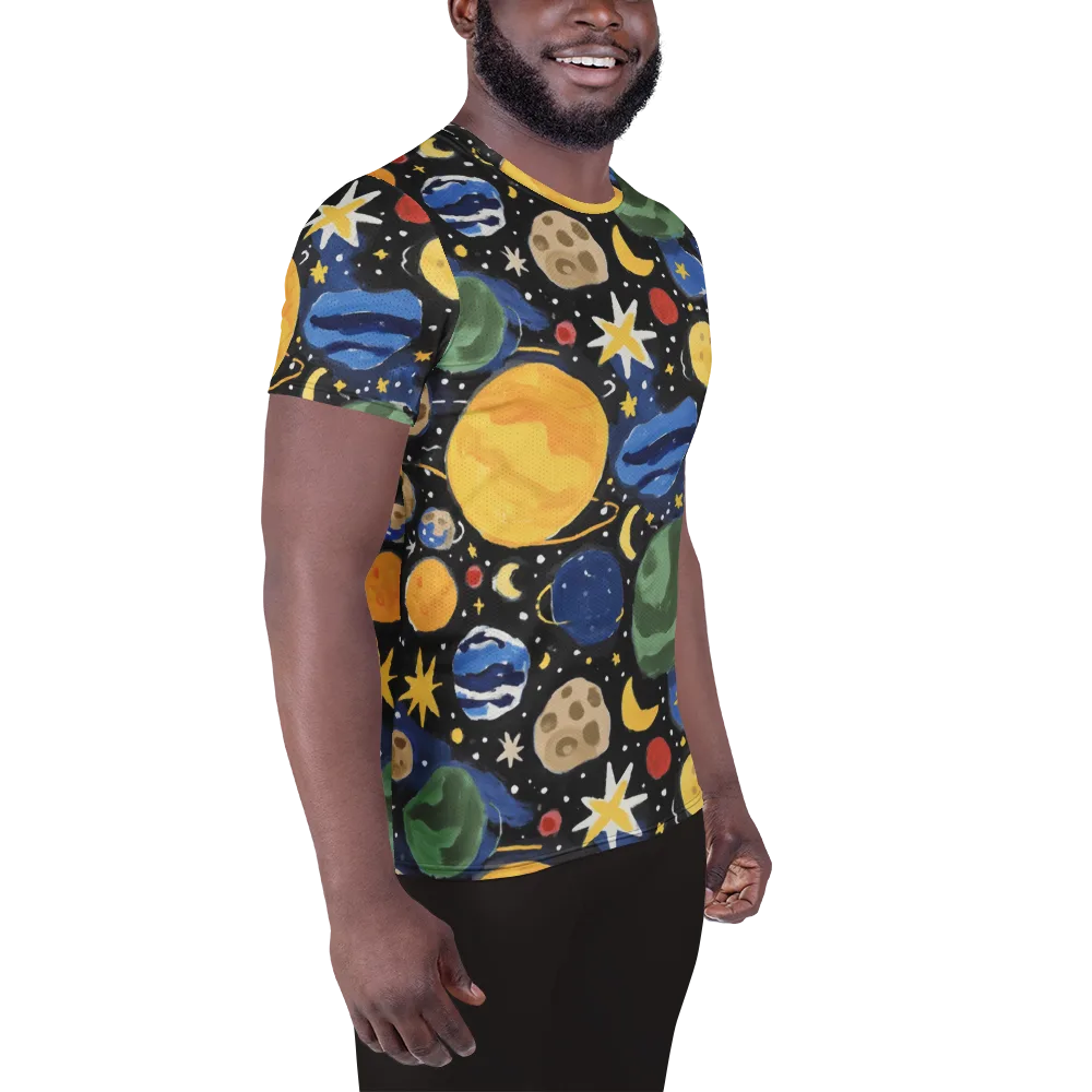Starfield Picnic on Men's Athletic T-Shirt — Right