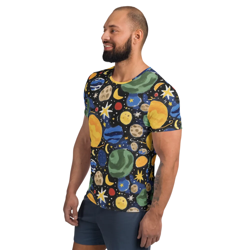 Starfield Picnic on Men's Athletic T-Shirt — Left