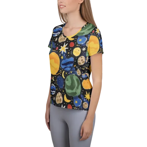 Starfield Picnic on a Women's Athletic T-Shirt