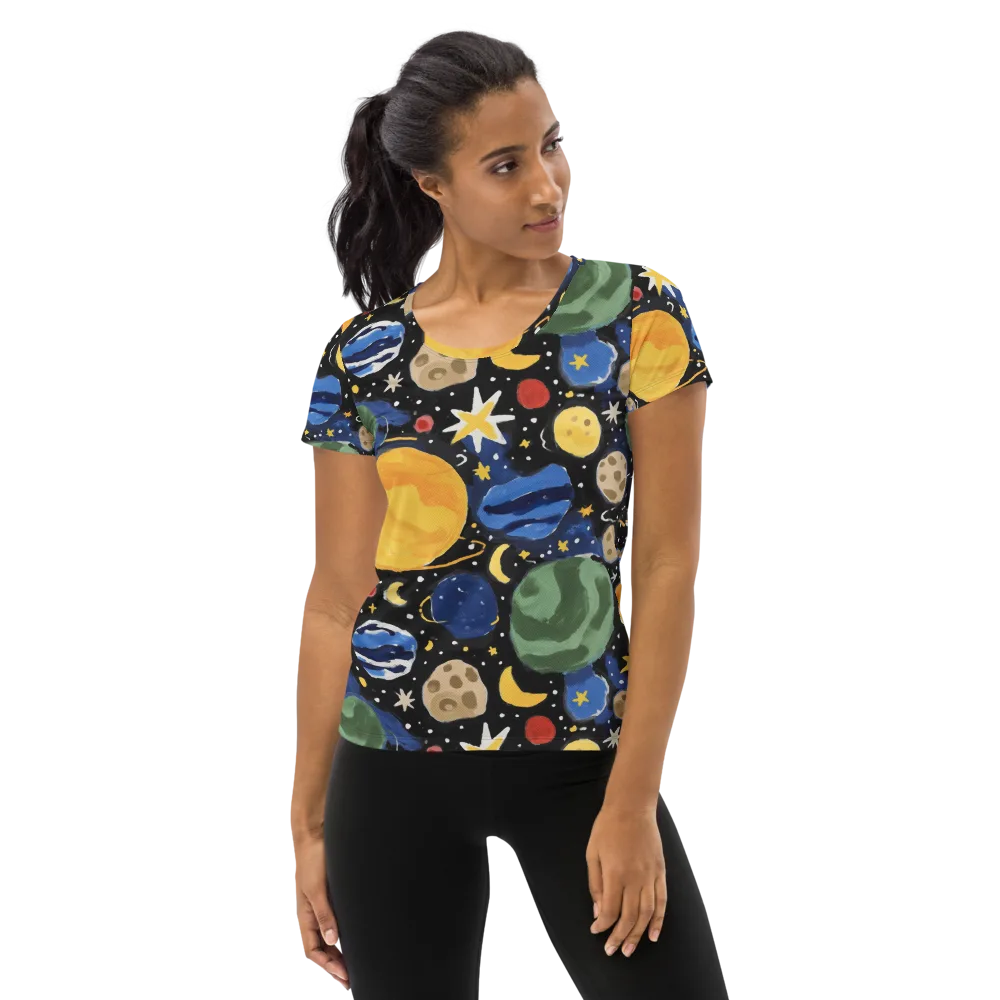 Starfield Picnic on Women's Athletic T-Shirt — Front
