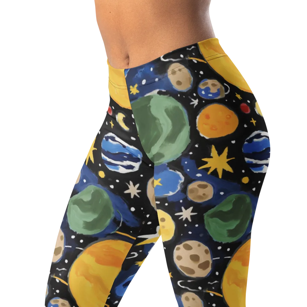 Starfield Picnic on Leggings — Left Front