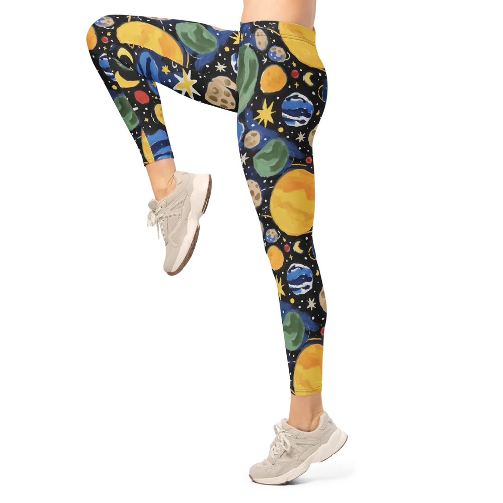 Starfield Picnic on Leggings — Left