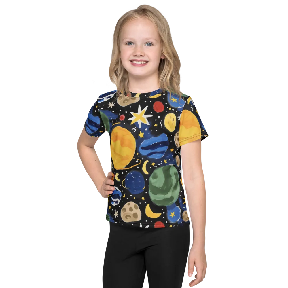 Starfield Picnic on Kids Crew Neck T-Shirt — Front