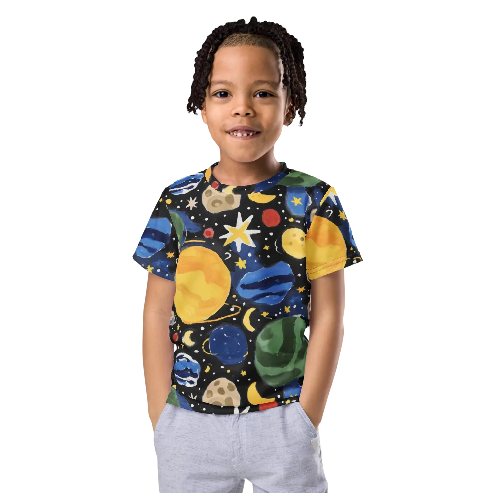 Starfield Picnic on Kids Crew Neck T-Shirt — Front