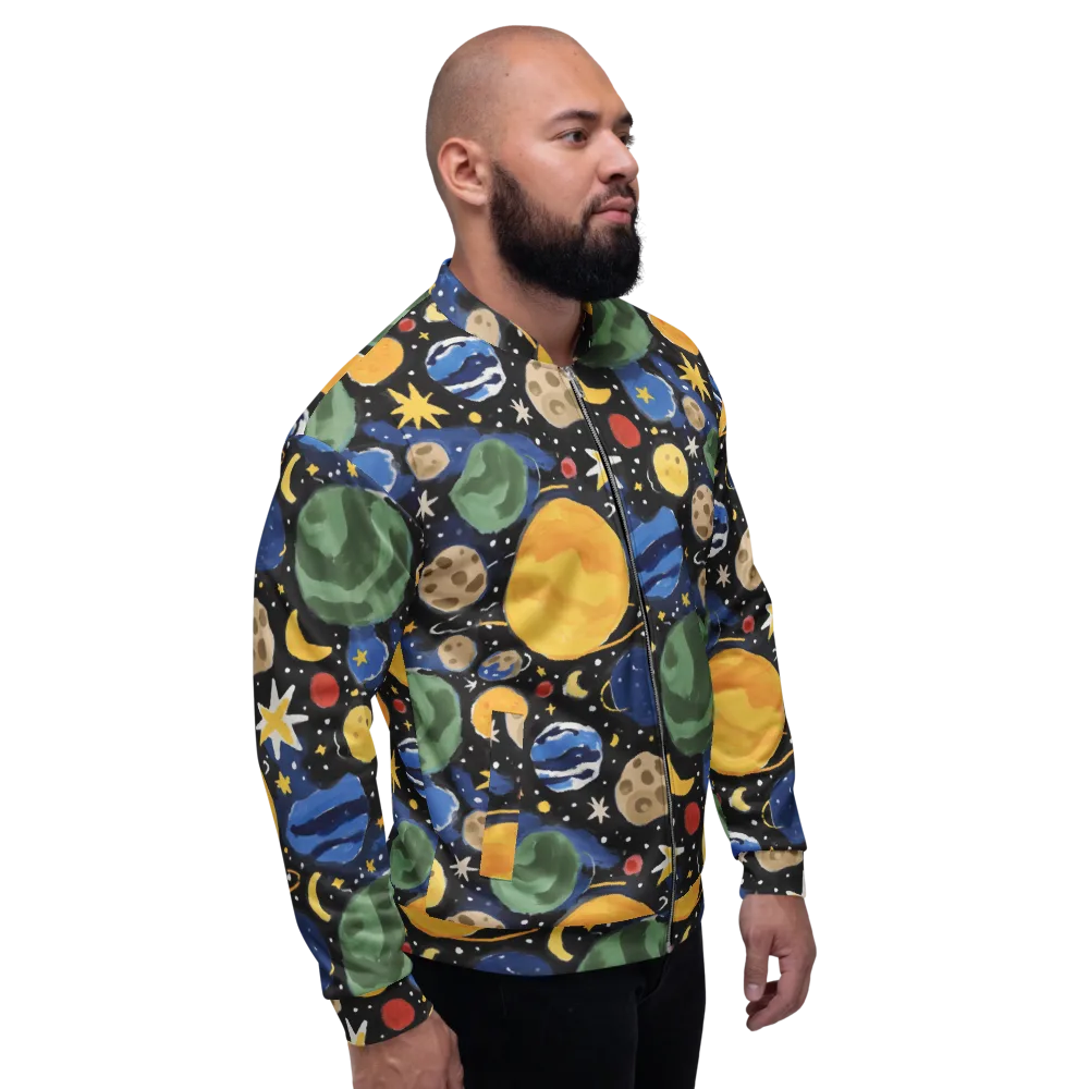 Starfield Picnic on Bomber Jacket — Right