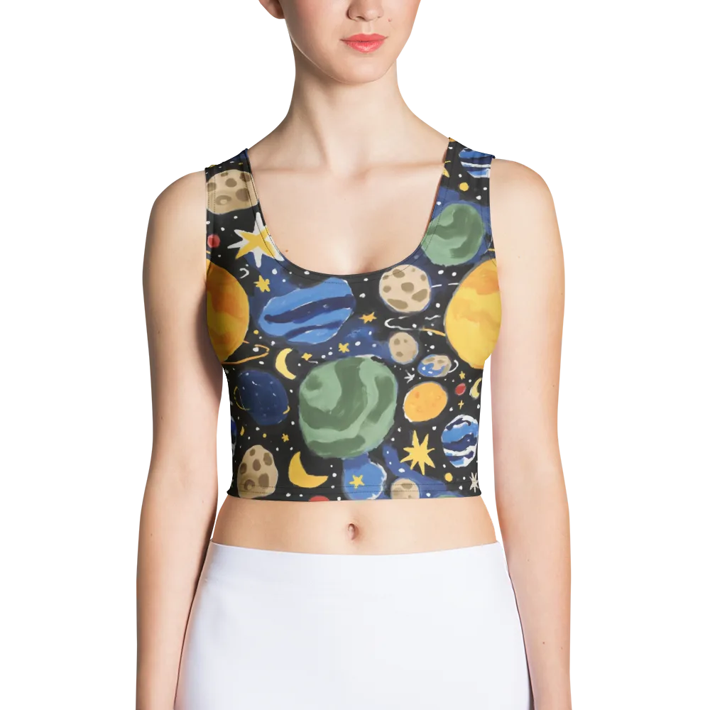 Starfield Picnic on Crop Top — Front