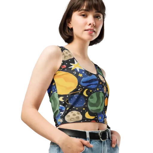 Starfield Picnic on a Crop Top