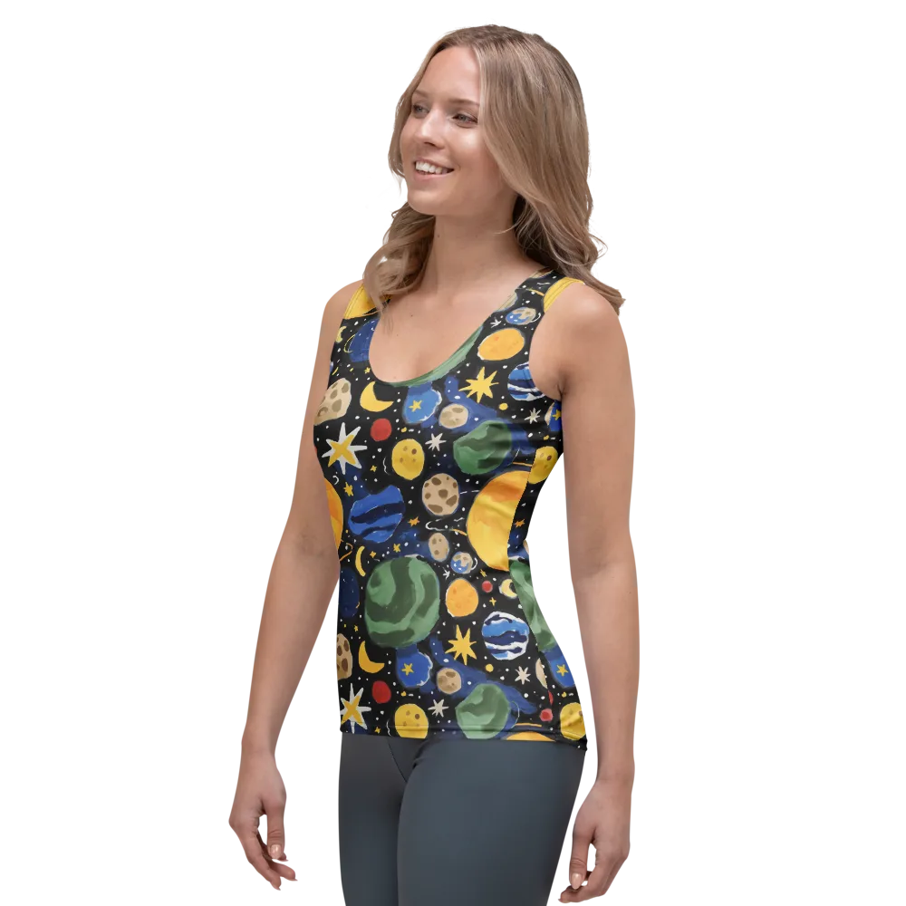 Starfield Picnic on Women's Tank Top — Left Front