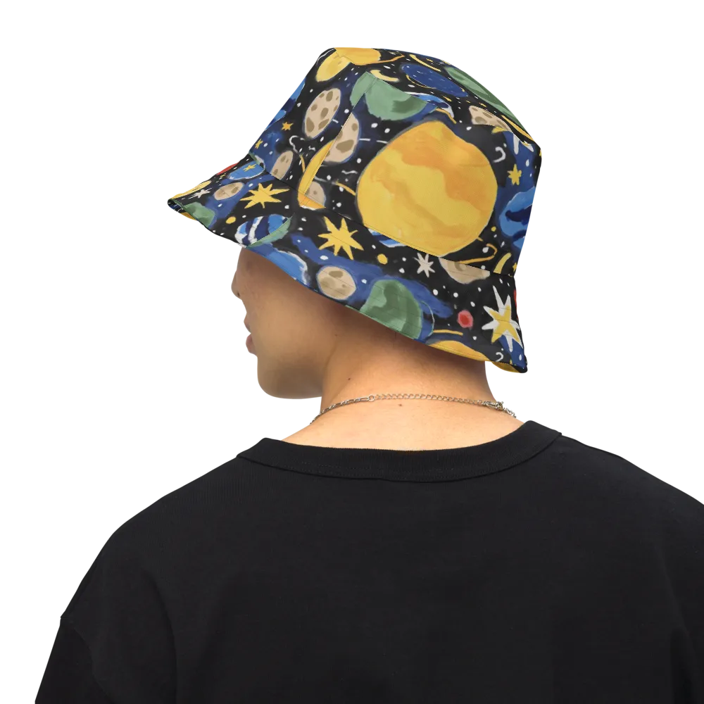 Starfield Picnic on Reversible Bucket Hat — Back Inside