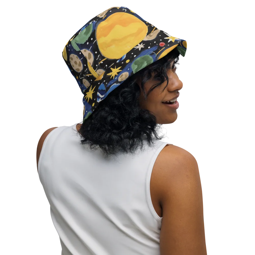 Starfield Picnic on Reversible Bucket Hat — Right Outside