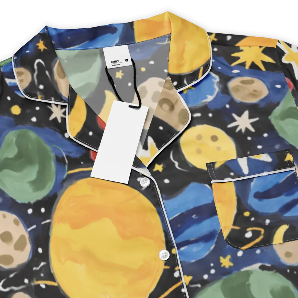 Starfield Picnic on Women's Short Sleeve Pajama Top — Product details
