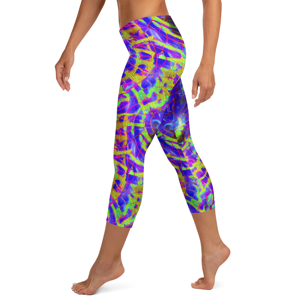 Victoire Vortex on Capri Leggings — Left