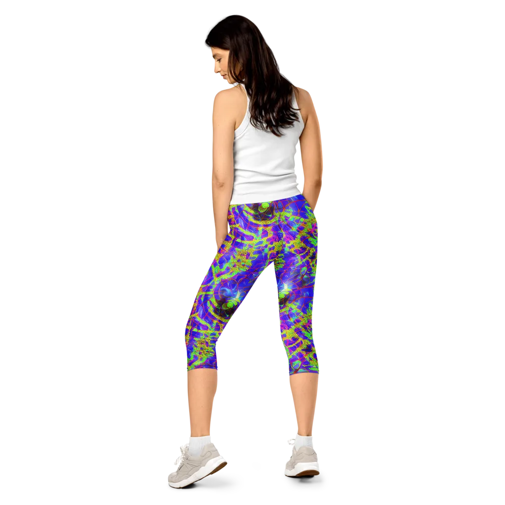 Victoire Vortex on Capri Leggings — Back
