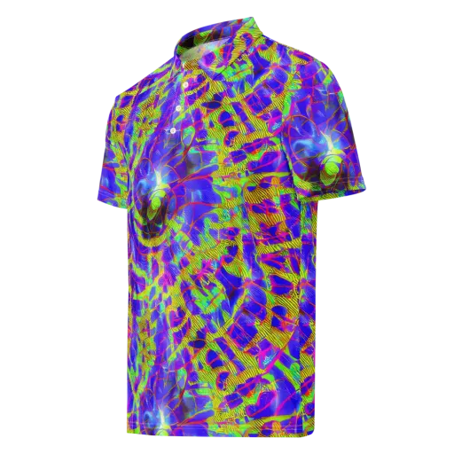 Victoire Vortex on a Men's Slim Fit Polo Shirt