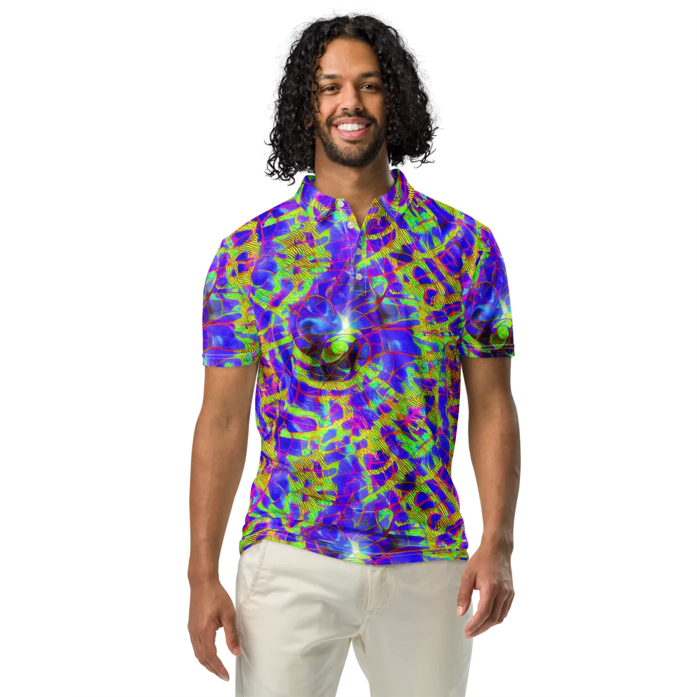 Victoire Vortex on Men's Slim Fit Polo Shirt — Front