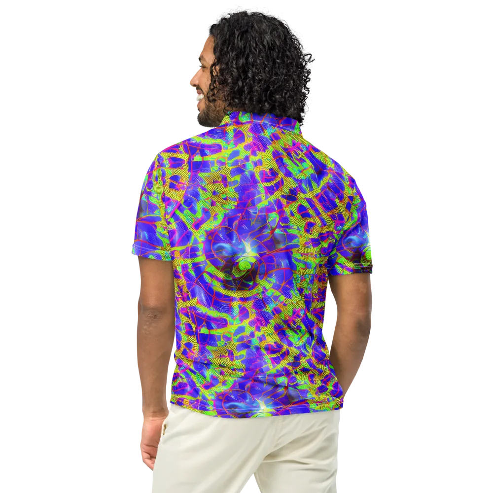 Victoire Vortex on Men's Slim Fit Polo Shirt — Back