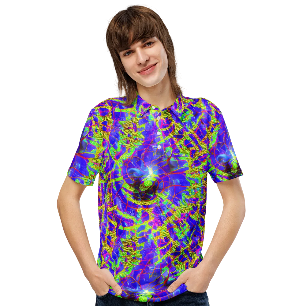 Victoire Vortex on Men's Slim Fit Polo Shirt — Front