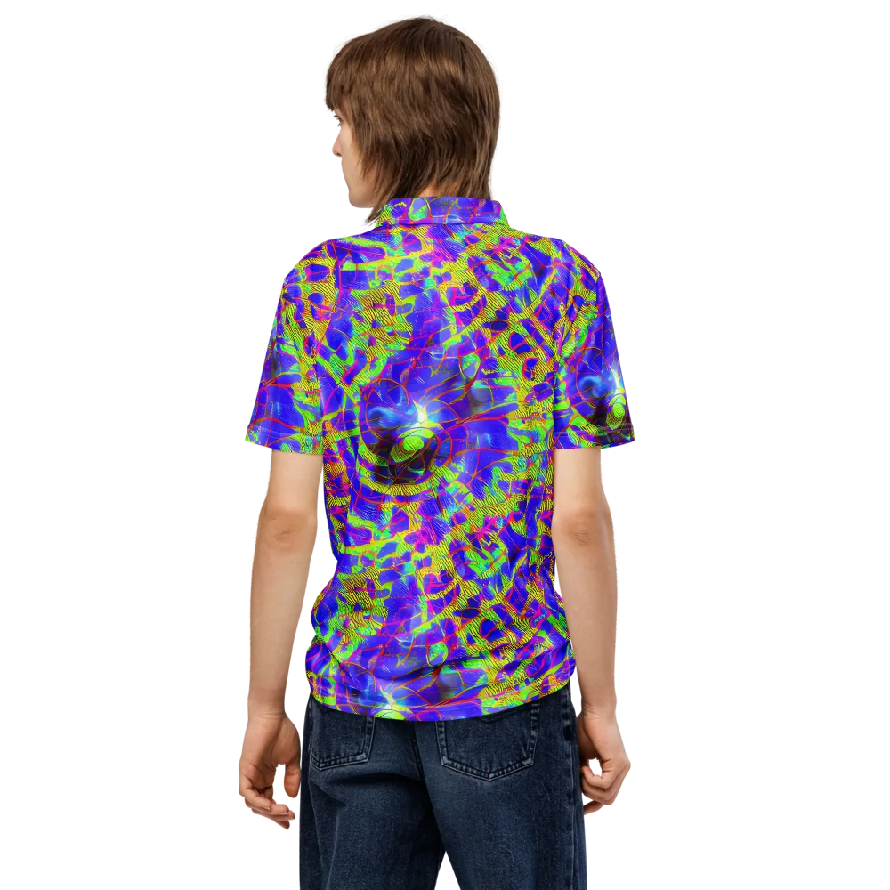 Victoire Vortex on Men's Slim Fit Polo Shirt — Back