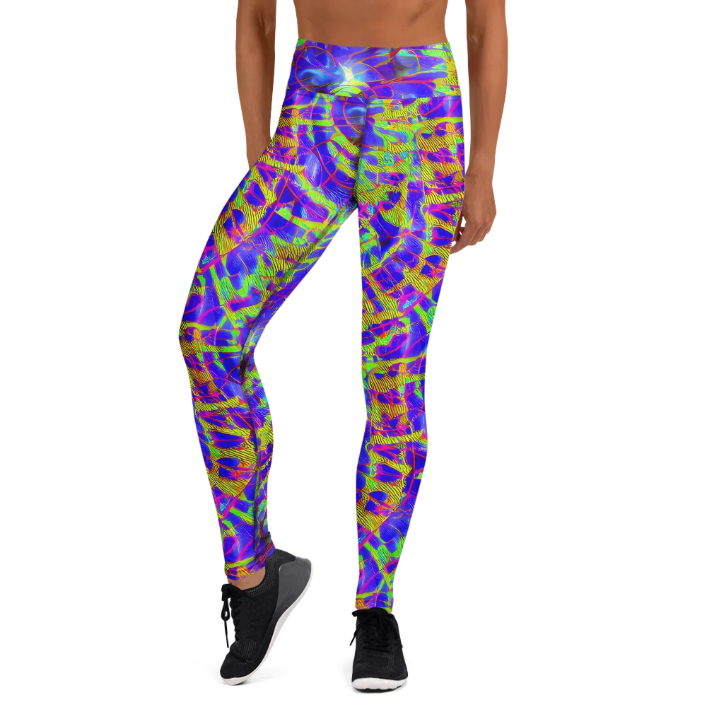 Victoire Vortex on Yoga Leggings — Front