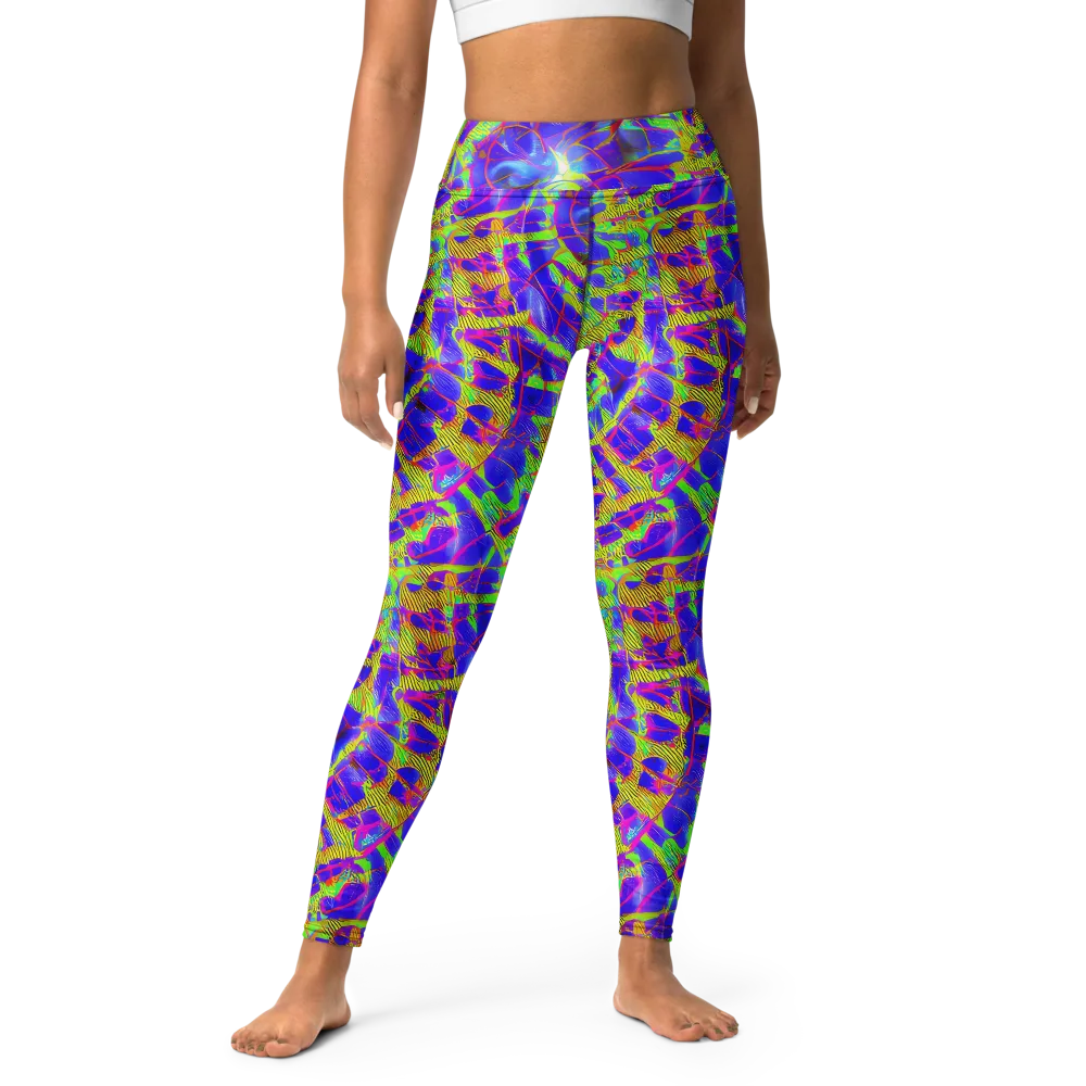 Victoire Vortex on Yoga Leggings — Front