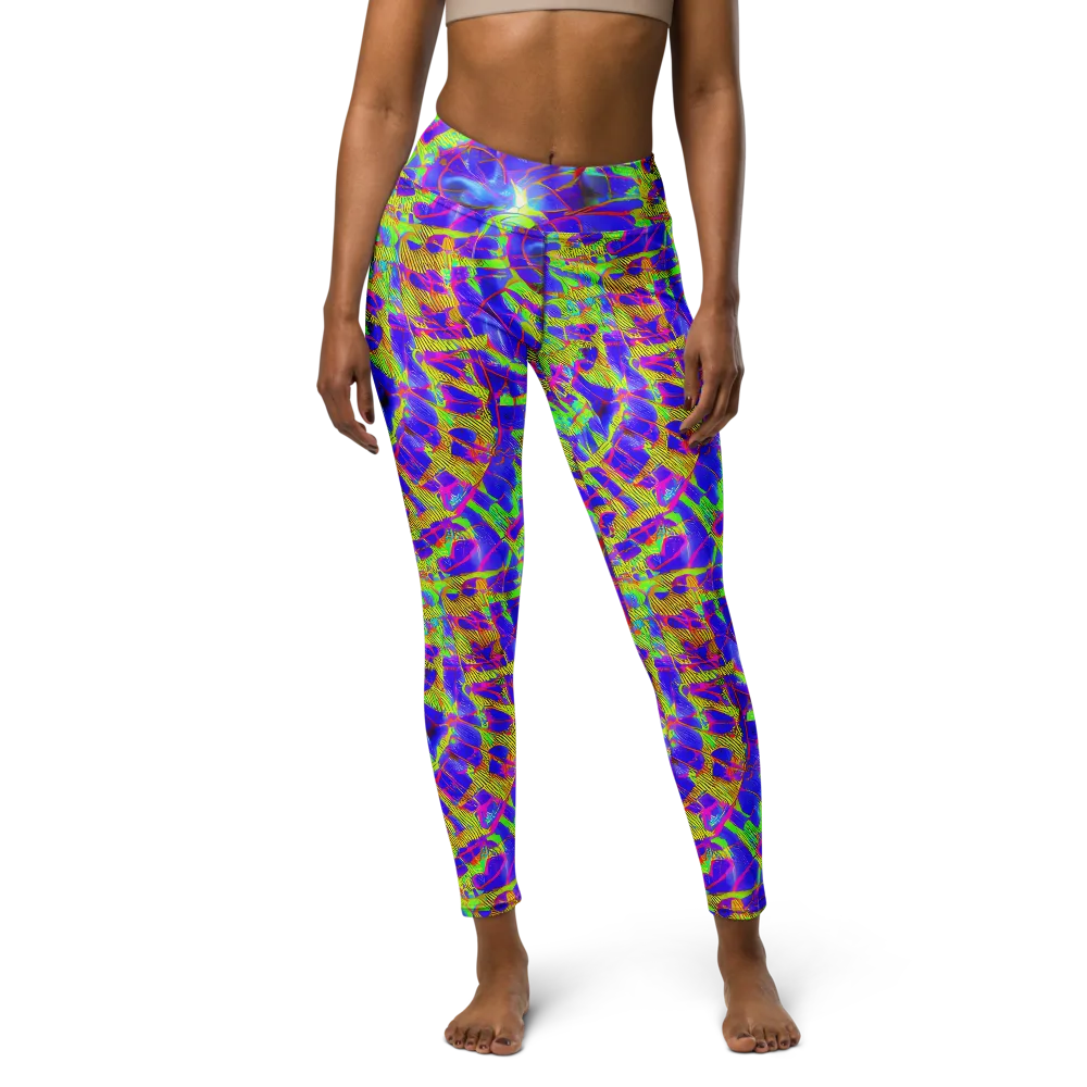 Victoire Vortex on Yoga Leggings — Front