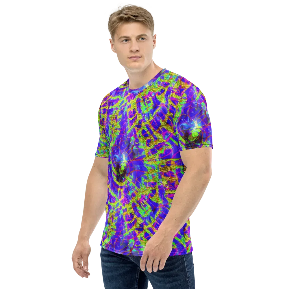 Victoire Vortex on Men's Crew Neck T-Shirt — Left