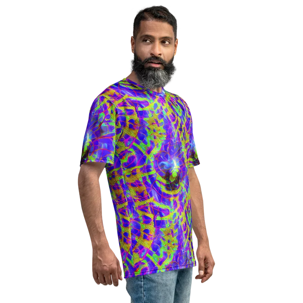 Victoire Vortex on Men's Crew Neck T-Shirt — Right