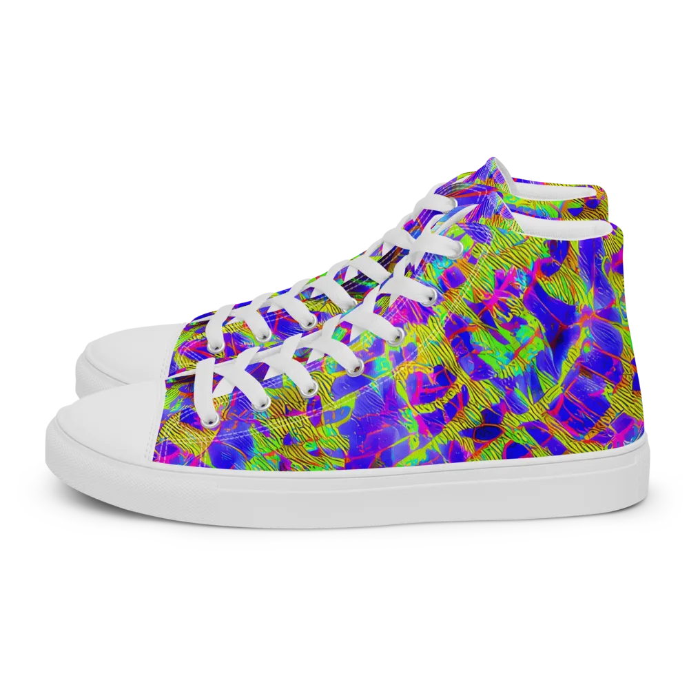 Victoire Vortex on Men's High Top Canvas Shoes — Left