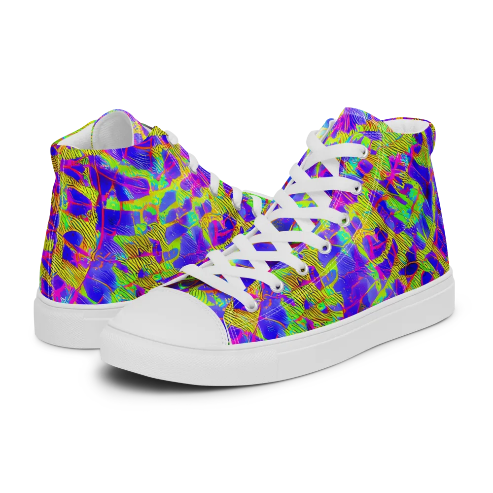 Victoire Vortex on Men's High Top Canvas Shoes — Left