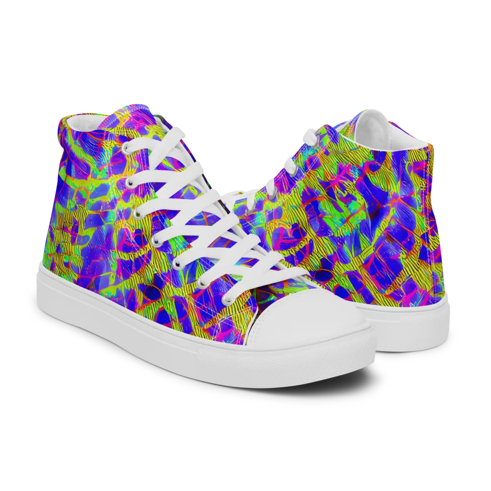 Victoire Vortex on Men's High Top Canvas Shoes — Right