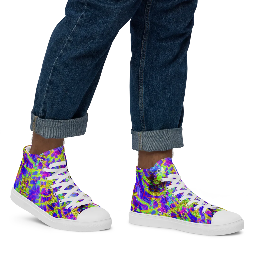 Victoire Vortex on Men's High Top Canvas Shoes — Right