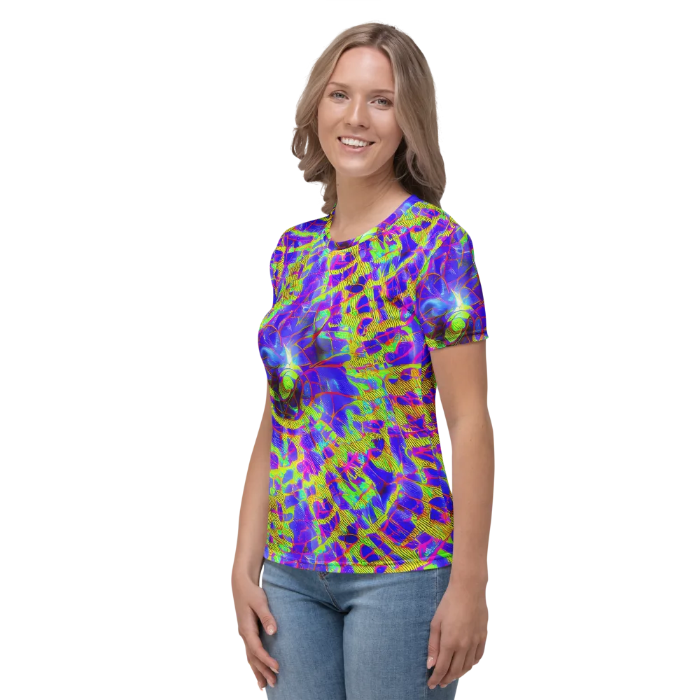 Victoire Vortex on Women's Crew Neck T-Shirt — Left