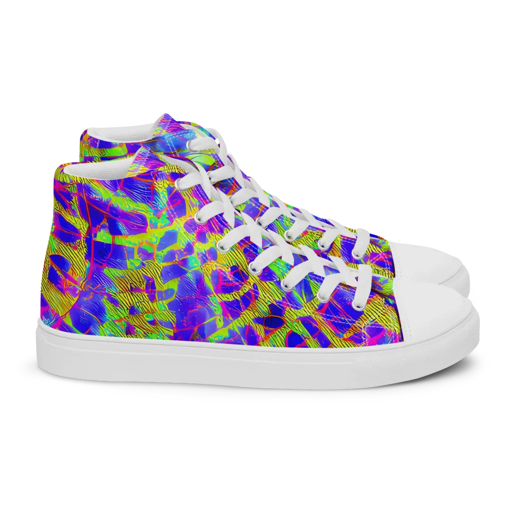 Victoire Vortex on Women's High Top Canvas Shoes — Right