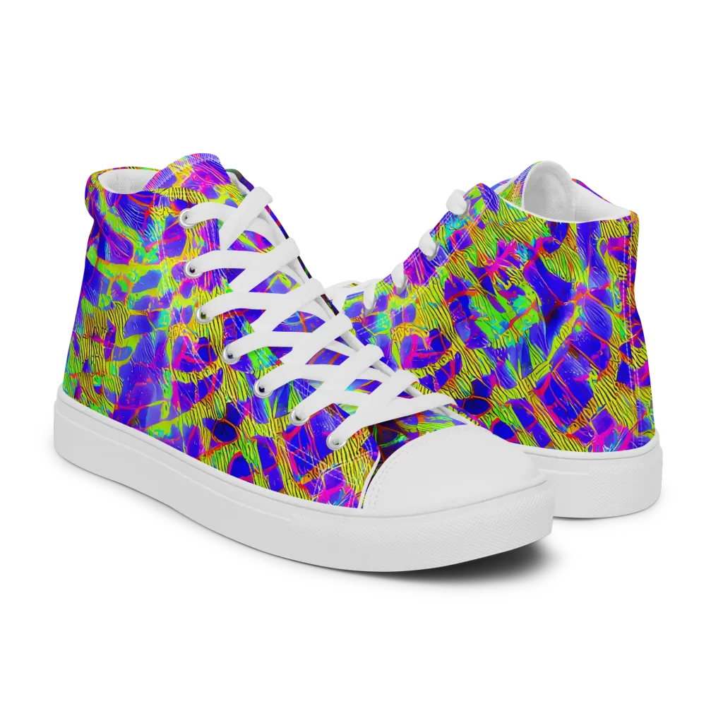 Victoire Vortex on Women's High Top Canvas Shoes — Right