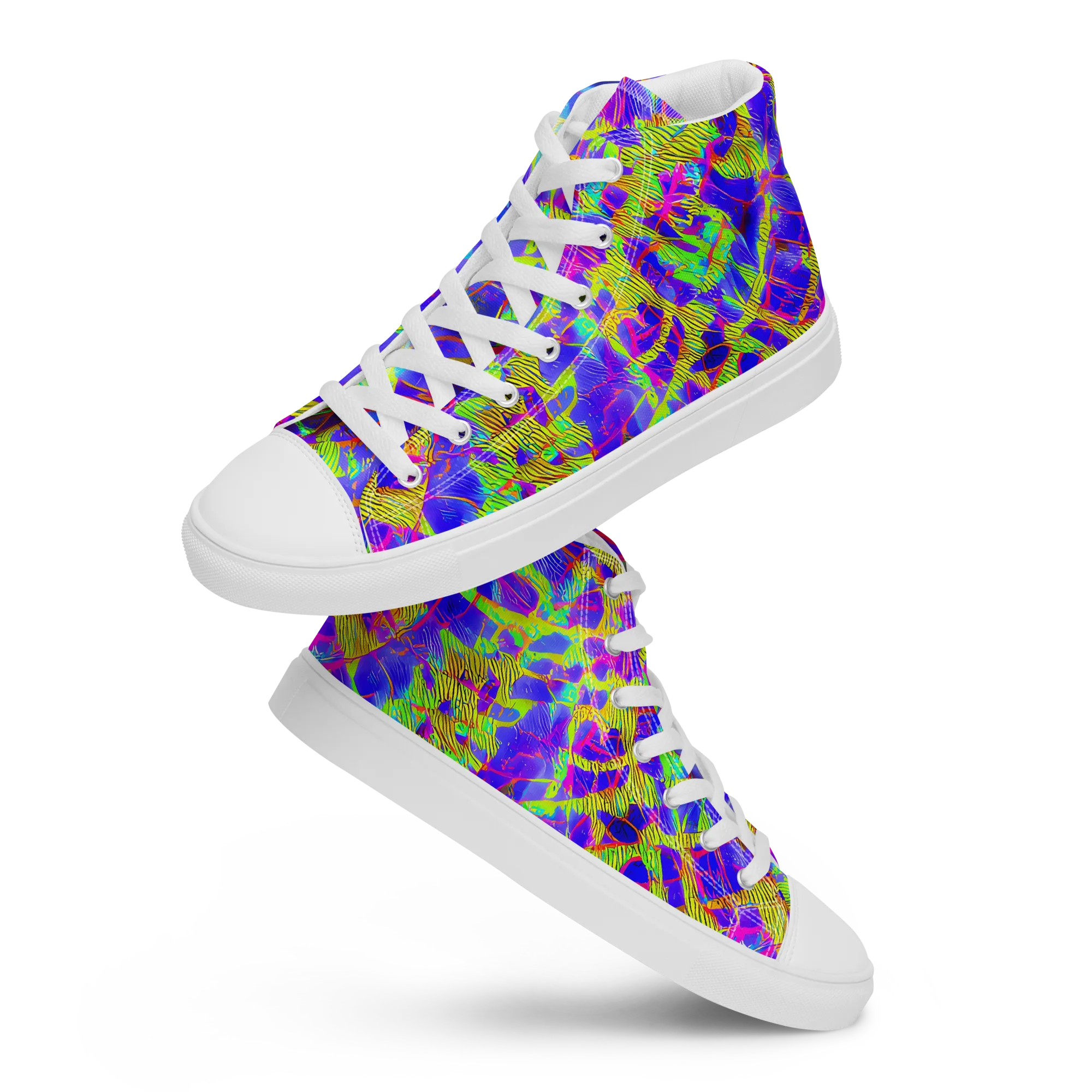 Victoire Vortex on Women's High Top Canvas Shoes — Front
