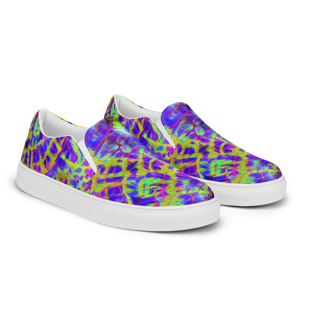 Victoire Vortex on Men's Slip-On Canvas Shoes — Right Front
