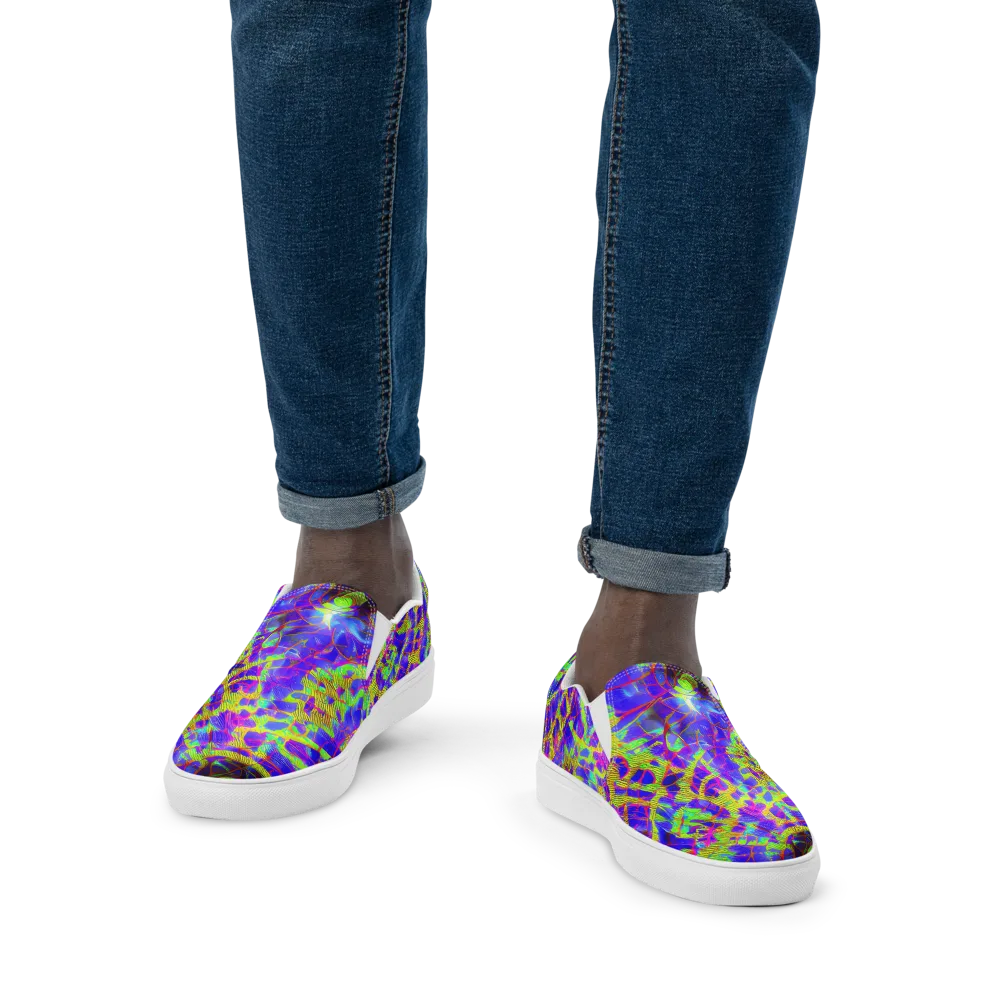 Victoire Vortex on Men's Slip-On Canvas Shoes — Front