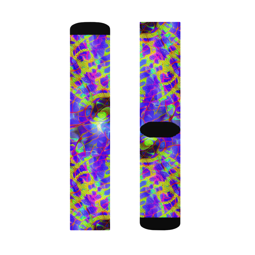 Victoire Vortex on Socks — Left Sock