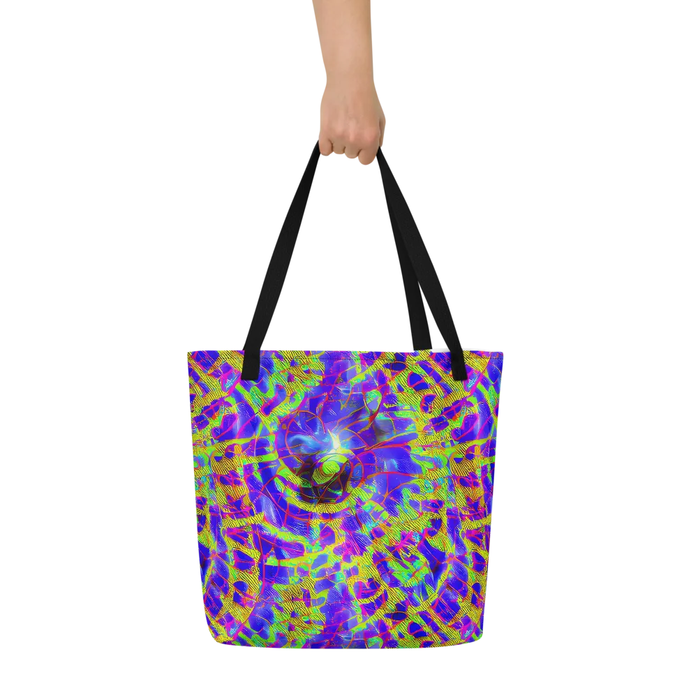 Victoire Vortex on Large Tote Bag W/ Pocket — Front