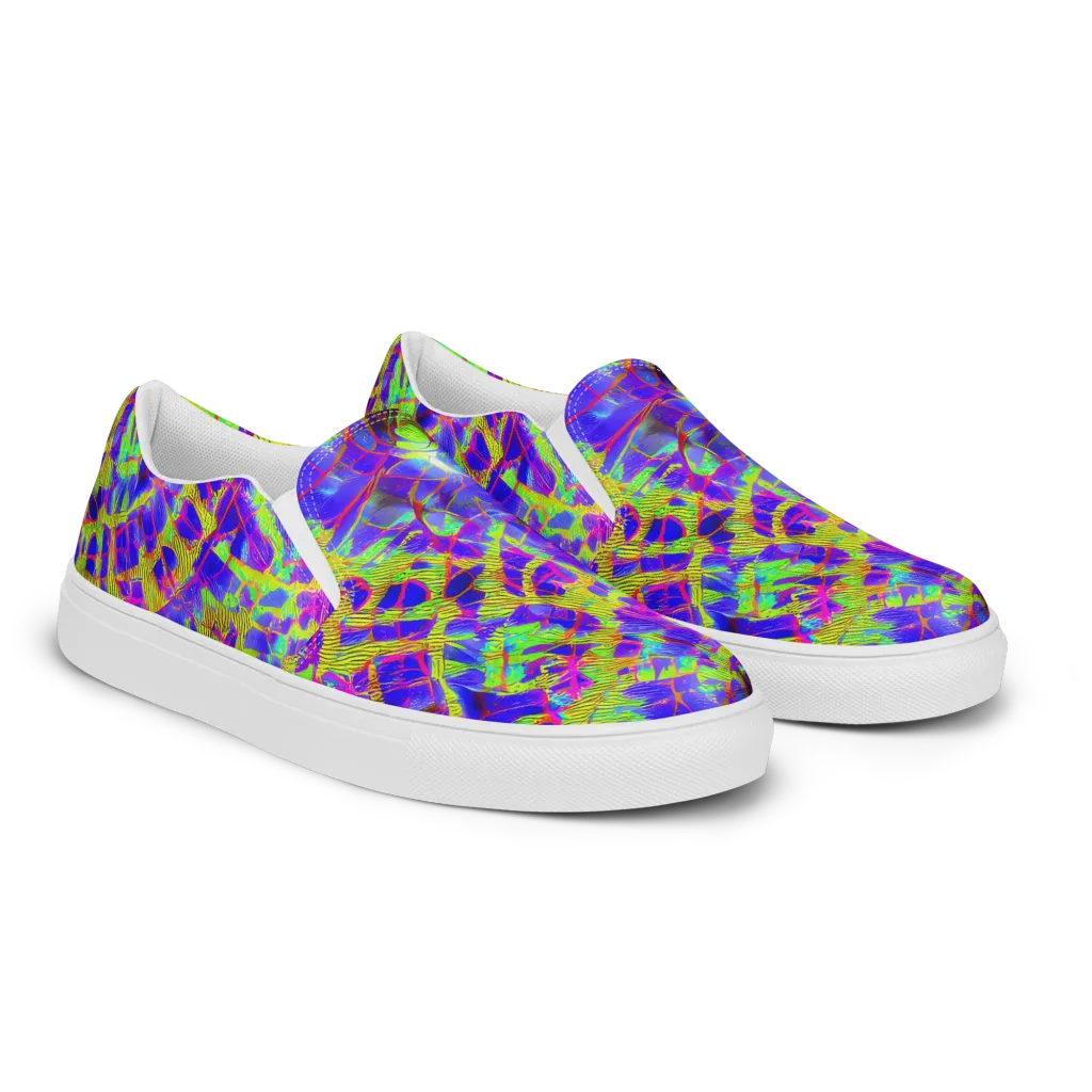 Victoire Vortex on Women's Slip-On Canvas Shoes — Right Front